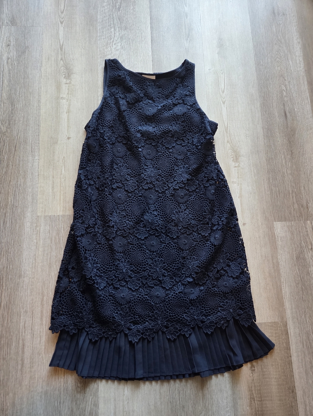 J.Jill Plated Floral Navy Sheath Dress NWT Medium